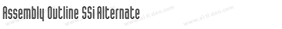 Assembly Outline SSi Alternate字体转换